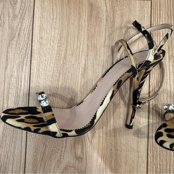 NWT Giuseppi Zanotti Alien Crystal-Detailed Leopard Sandals - Picture 12 of 15